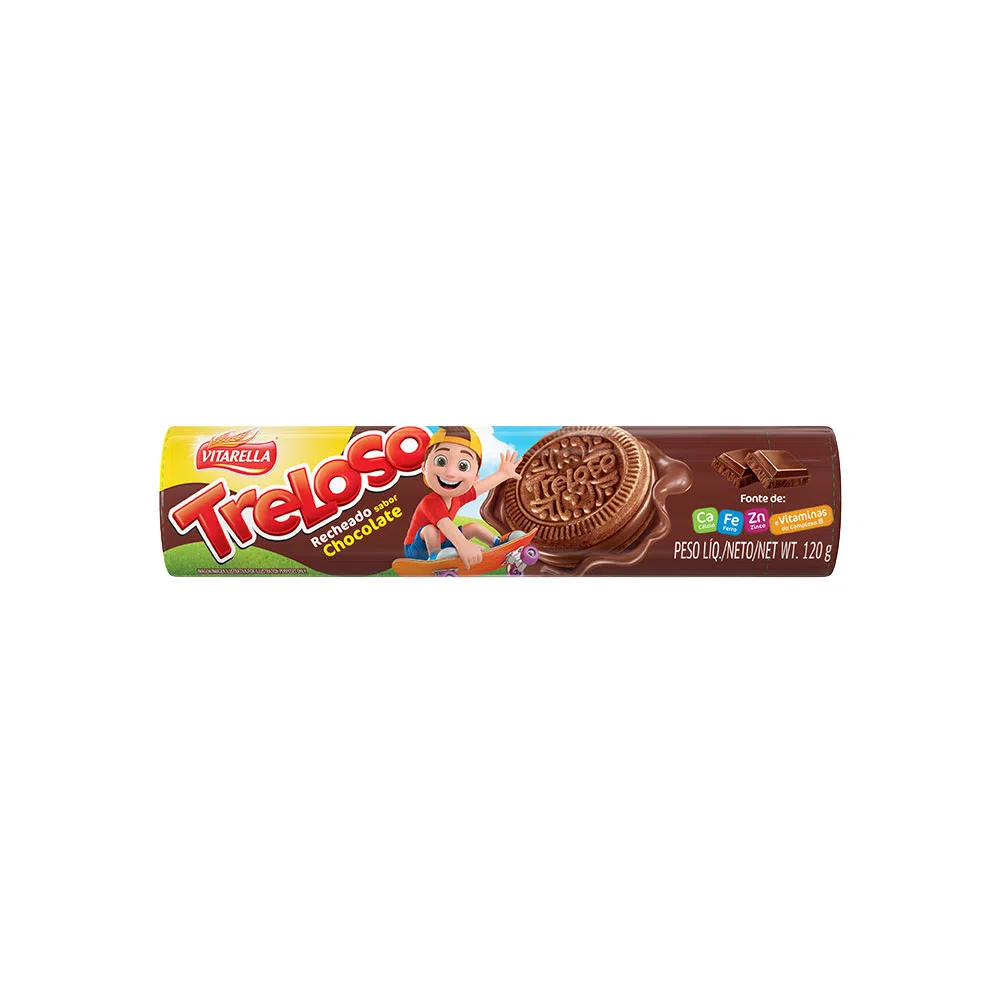 Biscoito Treloso Rech. Chocolate 120g
